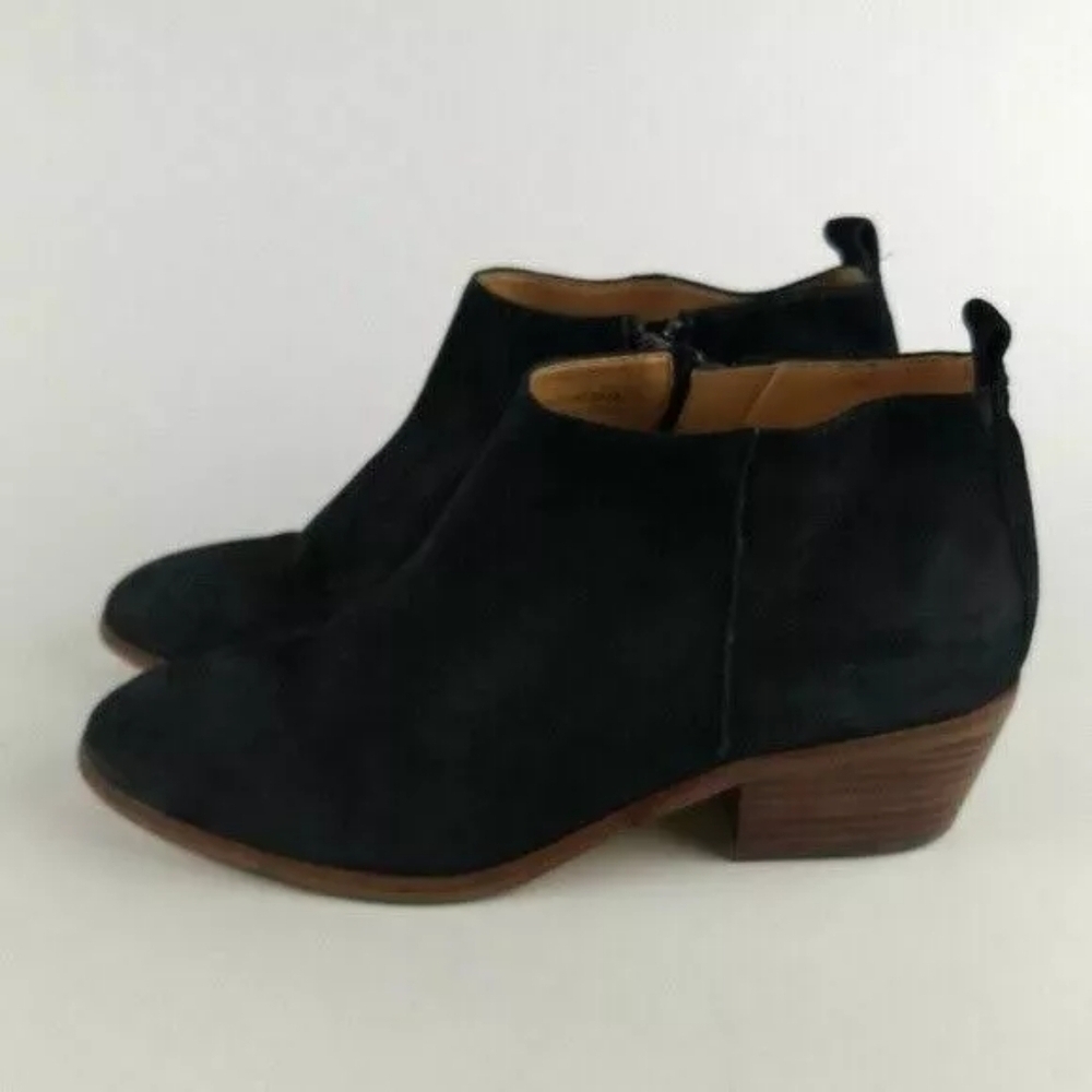 J. Crew Sawyer ankle boots sz 8.5 black suede booties - Picture 2 of 6